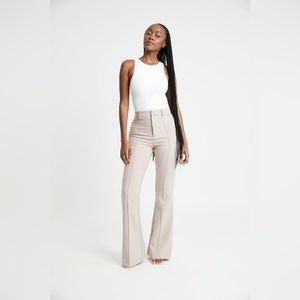 Because of Alice dusty rose wide leg suit trousers nwt